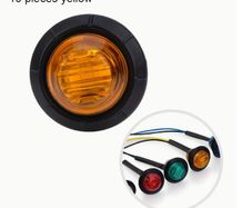 10pcs of 3/4-inch Bullet-style Round LED Side Marker Lights, Suitable for 12V- 24V Trailers, Trucks,