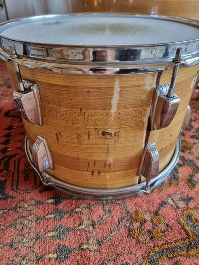 Ludwig 3 ply 70s Butcher Block and LM402 6.5 Supraphonic Snare - Blue Olive Drums Kit Led Zeppelin