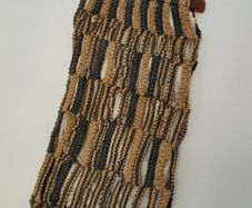 Vintage wool & lucite shopper