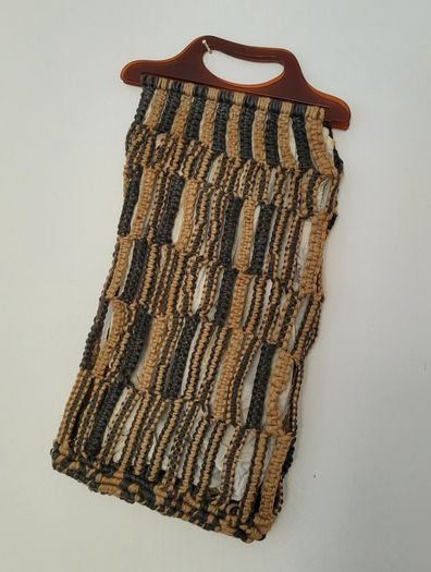Vintage wool & lucite shopper