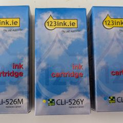 Canon Compatible Ink Cartridges Cli-526bk Cli-526c Cli-526m Cli-526y Pgi-525pgbk