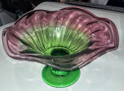 Beautiful pedestal glass bowl