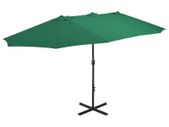 Outdoor Parasol with Aluminium Pole 460x270 cm Green
