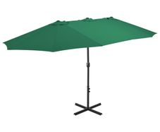 Outdoor Parasol with Aluminium Pole 460x270 cm Green