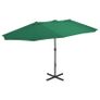 Outdoor Parasol with Aluminium Pole 460x270 cm Green Image 5