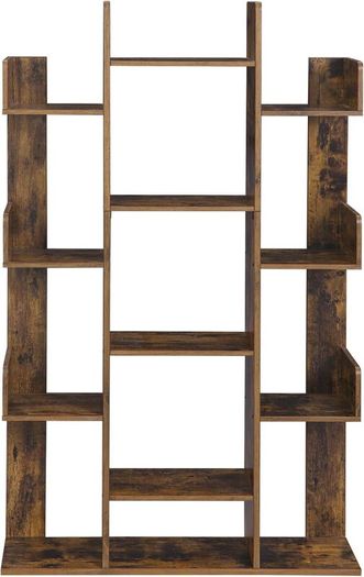 Rustic Industrial Bookcase Display Shelf 140cm