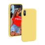 Liquid Silicone Case For iPhone X / XS Luxury Thin Soft Phone Cover New Yellow - FHT8IPXLK Image 4