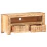 TV Cabinet 90x30x40 cm Solid Rough Mango Wood Image 9