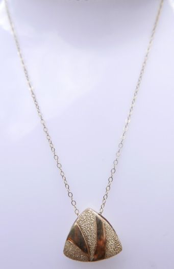 Vintage Solid 9K Gold 375 Pendant Necklace length 18" - 4,07g
