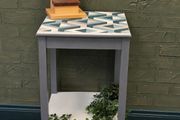Three D Sq. - Up-Cycled Modern Geometric Side Table
