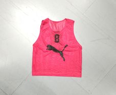 FREE POST Vintage Puma Mesh Vest Tank Top Training Bib Shirt Jersey Pink Vintage Retro Japan Football Soccer  Y2K See thru through