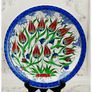 Mid Century Turkish Kutahya Isnik Wall Plates Trio Signed Image 2