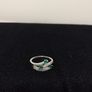 18ct white gold diamond and emerald dress ring Image 10