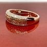Whiter Diamond & Champagne Diamond Ring in 18K Vermeil Rose Gold Plated Sterling Silver Image 9