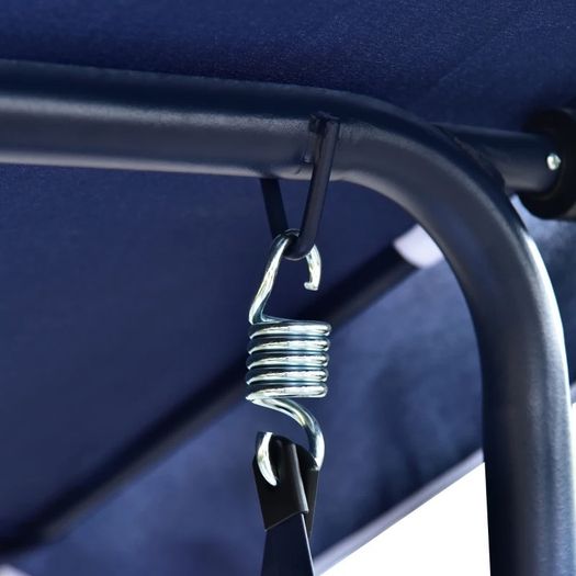 Steel 3-Seater Swing Chair w/ Adjustable Canopy Blue (FREE SHIPPING)