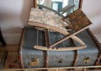 French Extendable foot stool