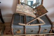 French Extendable foot stool