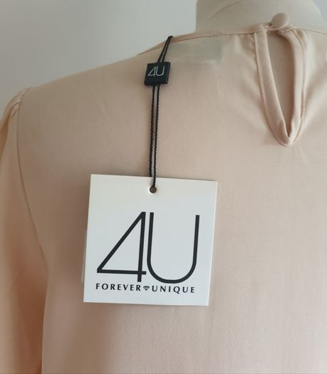 4U Forever Unique Ladies Top Nude Size UK10 New With Tag Payment By Revolut Or Paypal