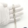 Vintage 925 Sterling Silver Wide Woven Link Italian Bracelet Image 8