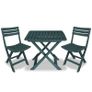 3 Piece Folding Bistro Set Plastic Green Image 5