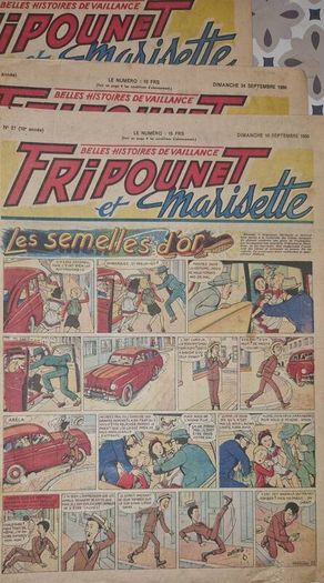 17x rare 1950 fripounet & marisette - inc. christmas eve issue #52