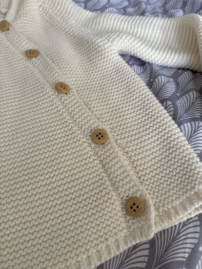 Cream baby cardigan 9-12 m