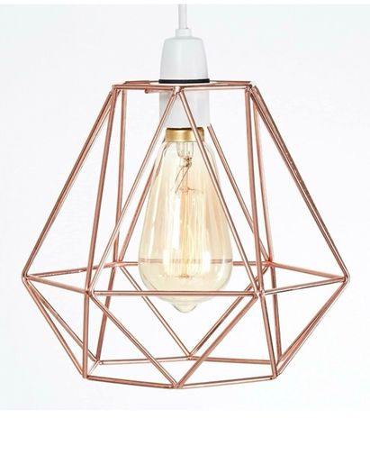 Industrial style geometric wire lamp shade