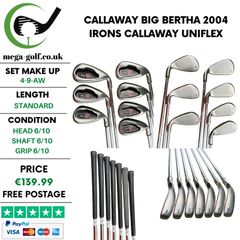Callaway Big Bertha 2004 Irons / 4-9-Aw / Callaway Uniflex