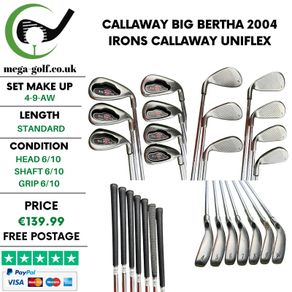 Callaway Big Bertha 2004 Irons / 4-9-Aw / Callaway Uniflex