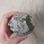 Druzy moss agate skull Image 5