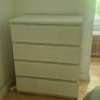 Malm - painted chest of drawers and 2 bedside lockers Image 3