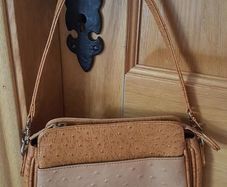 Ostrich leather bag