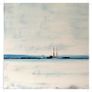 Grey Day, Poolbeg & Dublin Bay, Dublin, small framed print by artist Helen Mathews Image 3
