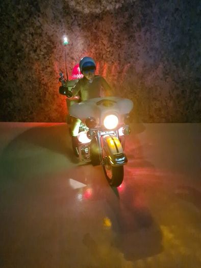 Vintage Son Ai Toys Motorcycle Police Jumbo Cycle Lights And Sounds 1984 Boxed Toy Collectable