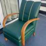 Art Deco restored Vintage 1930s Bentwood fireside chair in faux leatherette Image 4