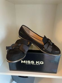 Shoes  Miss KG three pairs , two black & one navy , one patent , and one suede,