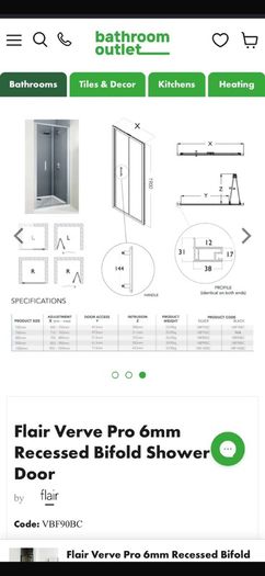 verve 900mm shower door