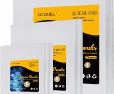 Painting Canvas Panels, Set of 24, Blank Canvas Boards for Acrylic Oil Water Painting 5x7 inch, 8x10 inch, 11x14inch (8 of Each)