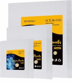 Painting Canvas Panels, Set of 24, Blank Canvas Boards for Acrylic Oil Water Painting 5x7 inch, 8x10 inch, 11x14inch (8 of Each)