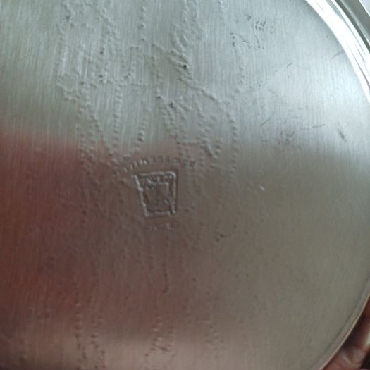 pewter plate.