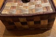Vintage handmade woven box