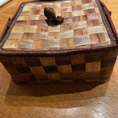 Vintage handmade woven box