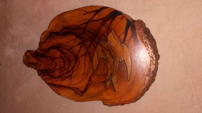 Beautiful Handcarved Oak Plaque