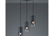 Modern Robin III smoke glass pendant lamp Trio