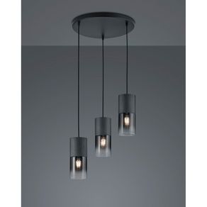Modern Robin III smoke glass pendant lamp Trio
