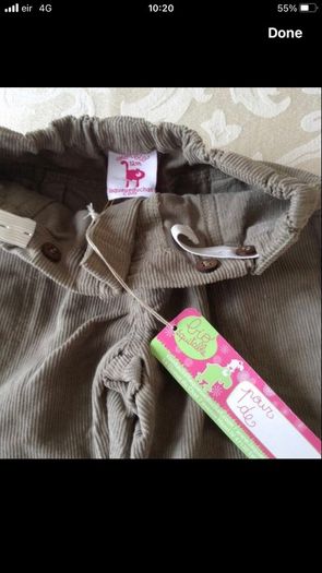 Girls BNWT cord jeans 12 mths