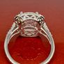 Silver Moissanite & Pink Sapphire Statement Ring Image 4