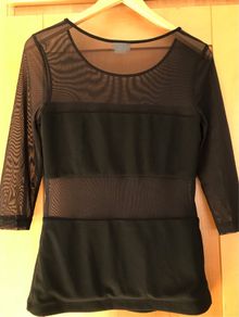Ladies Black Mesh Top by Miss Sixty