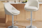 2 x bar stools luxury fleece stools