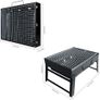 BBQ Barbecue Grill, Portable Foldable Charcoal Grill for Outdoor, Stainless Steel BBQ Tabletop Smoker for Picnic, Garden, Terrace, Camping, Travel, Hiking Image 3